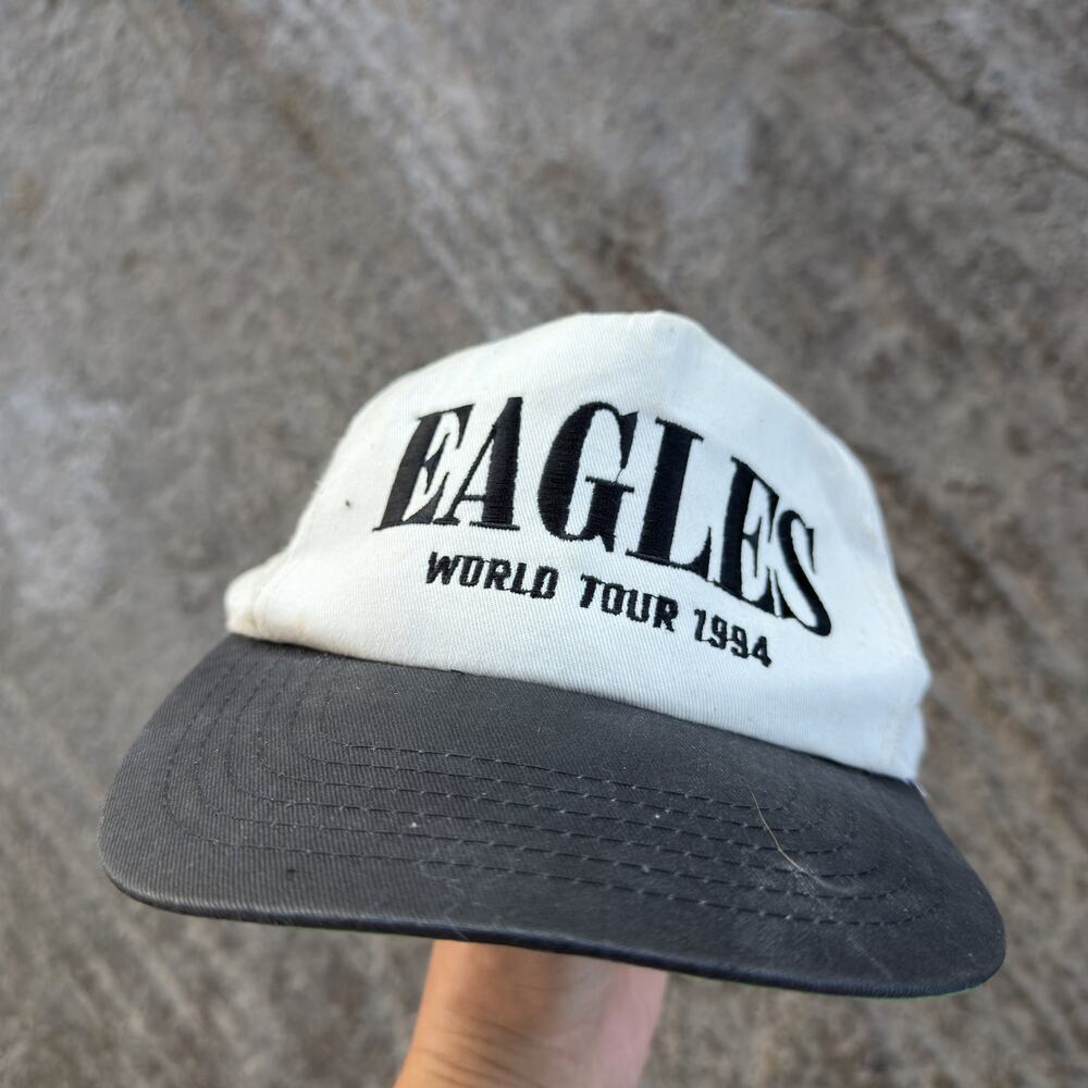 Vintage 1994 Eagles Band World Tour Snapback Hat Cap Concert Rock Trucker 90s